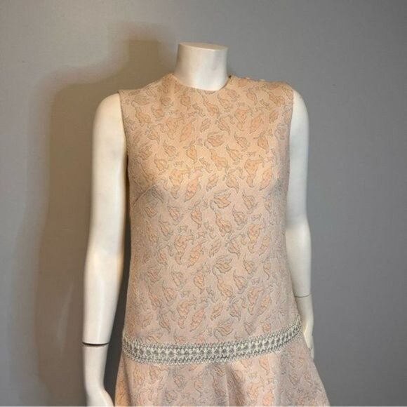 Vintage Hand Stitched Drop Waist Sleeveless Dress Size S - Picture 3 of 11